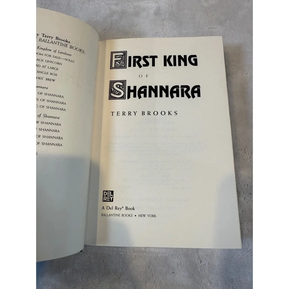 First King of Shannara Terry Brooks 1st Edition Hardcover 1996 Fantasy Del Rey